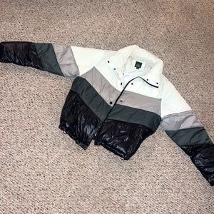 Color Block Puffer Jacket